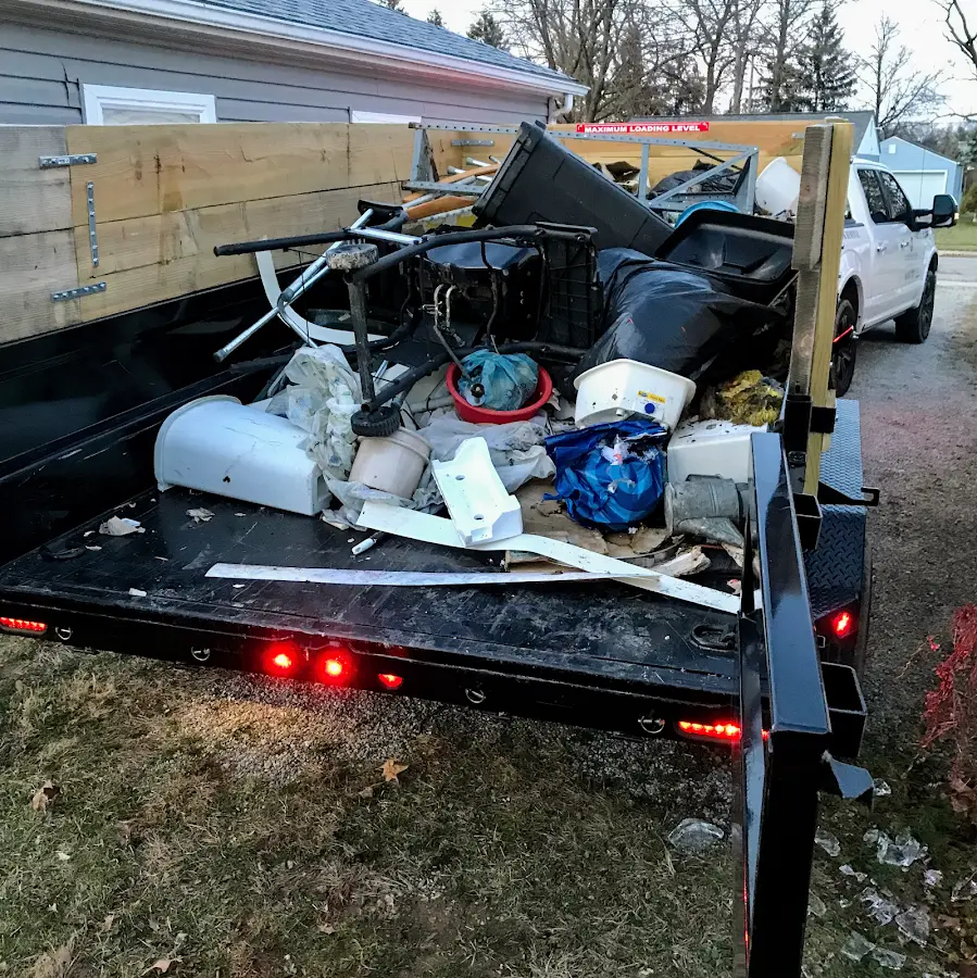 Roll-off dumpster delivered to a residential driveway in Granite Quarry