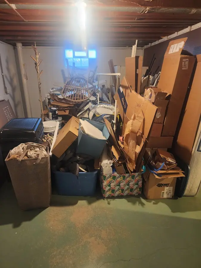 Roll-off dumpster container at job site for Roll Off Dumpster Rental in Granite Quarry